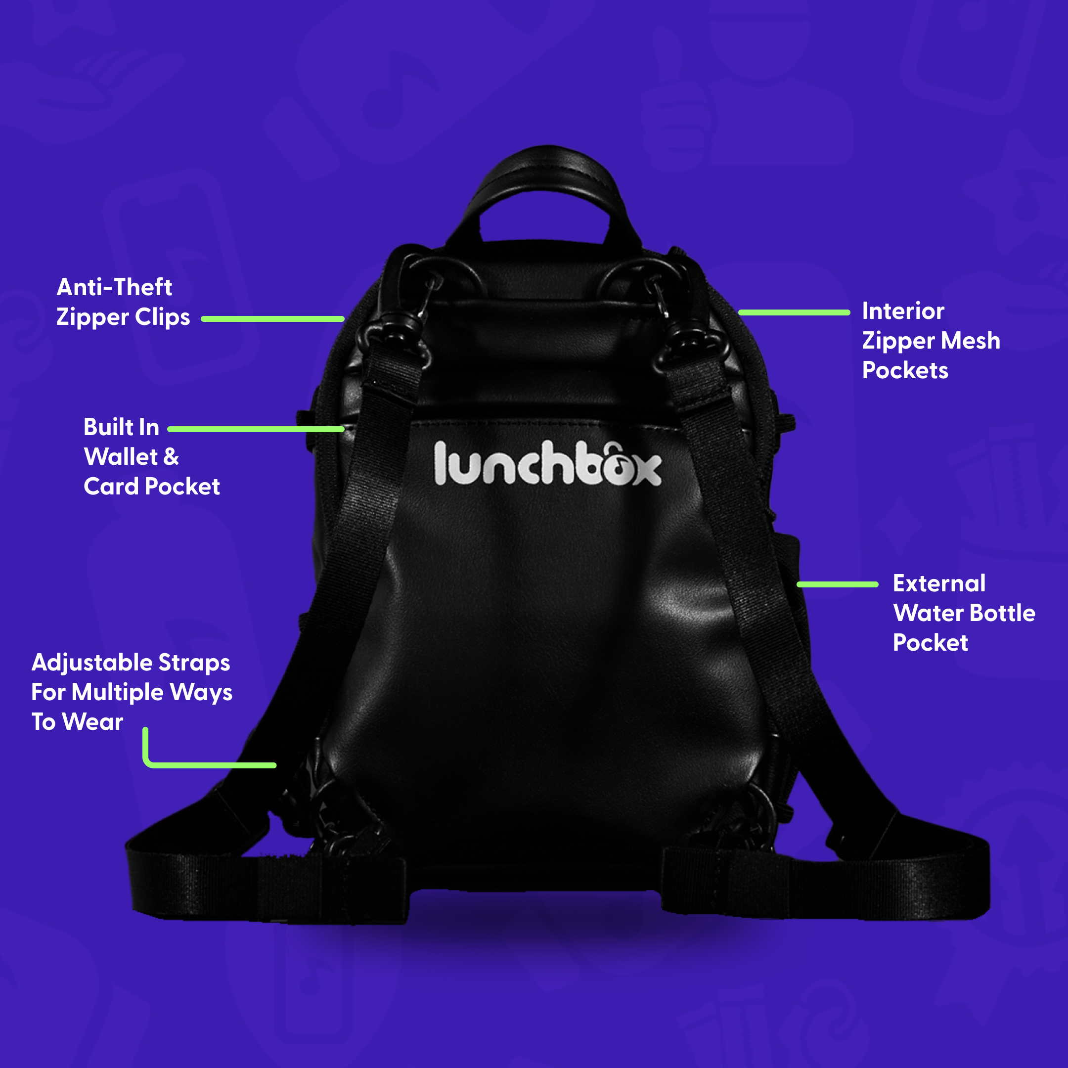 Lunchbox for backpack best sale